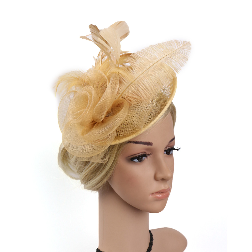 Women'S Fashion Kentucky Derby - 여성용 Ascot 매혹적인 모자 깃털 메쉬