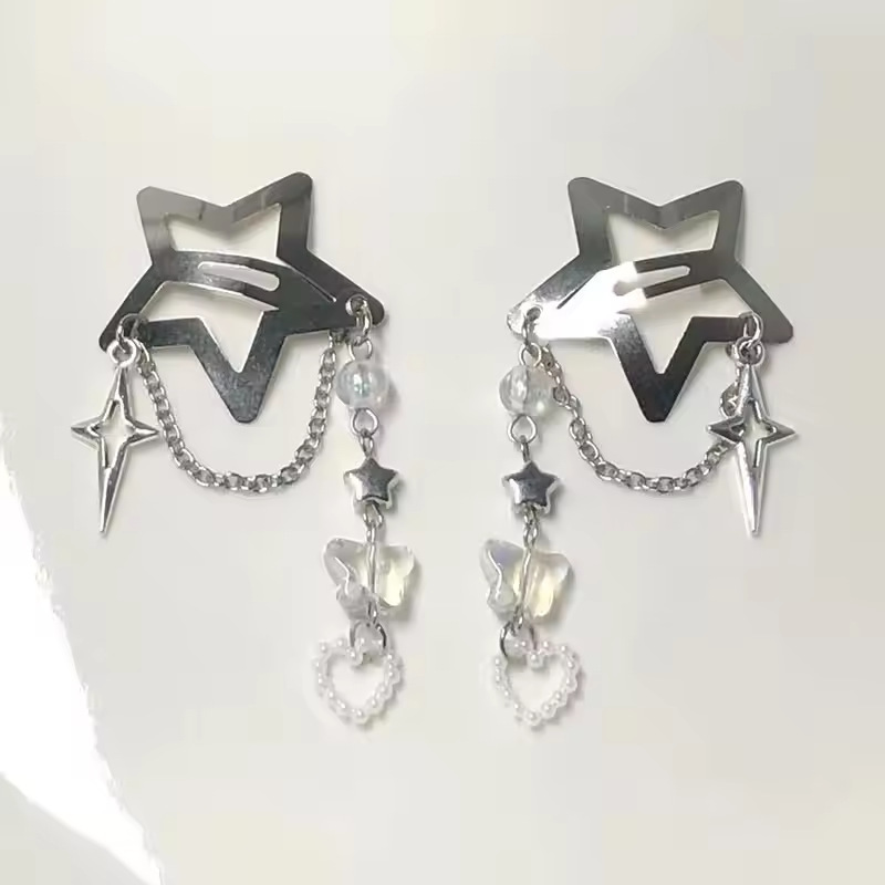 Women'S Fashion Korea - 2pcs 한국 새로운 패션 다섯개 별
