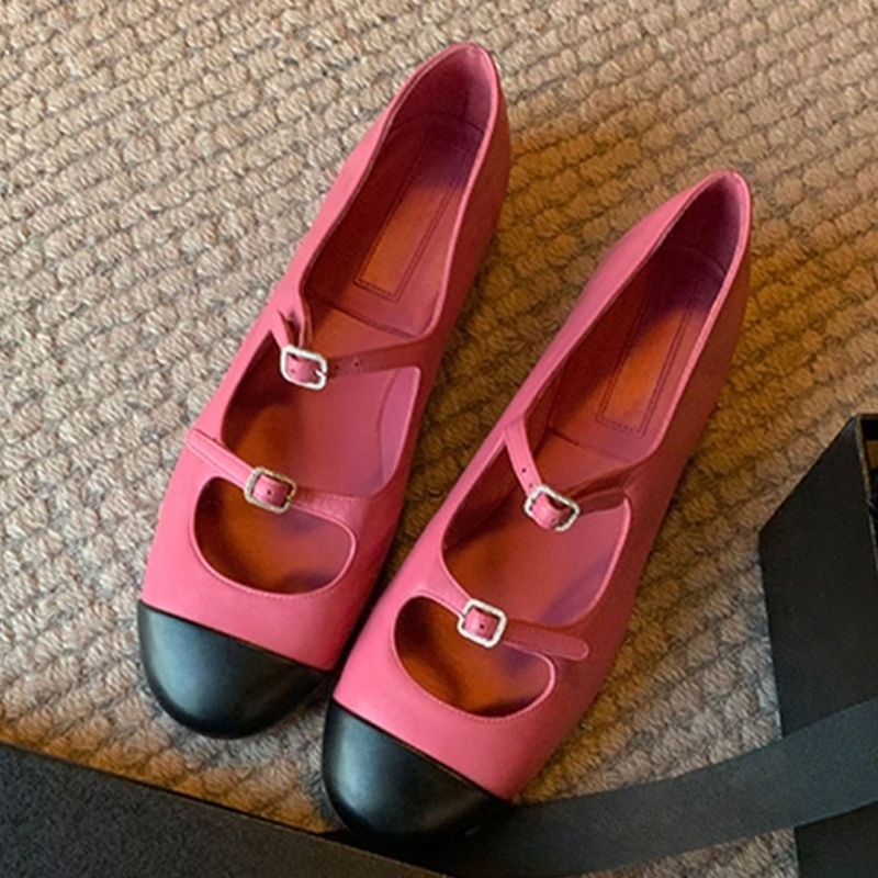 우아한 메리 제인 슈즈 여성 벨트 버클 믹스 컬러 얕은 - Women'S Fashion Shoes 리뷰 및 가격