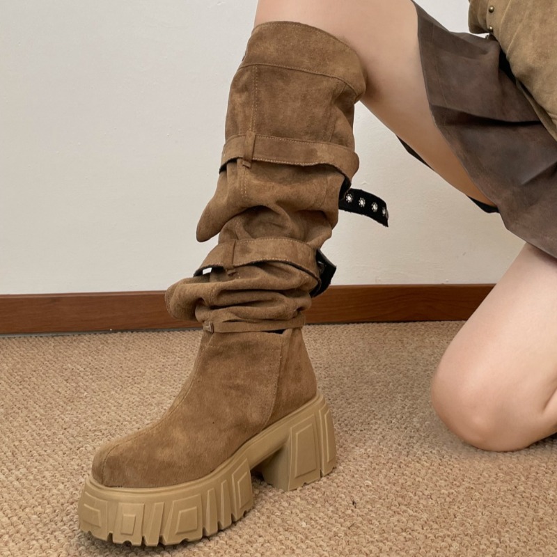 2026 패션 펑크 스타일 버클 스트랩 여성 니하이 부 - Women'S Fashion Knee High Boots 리뷰 및 가격