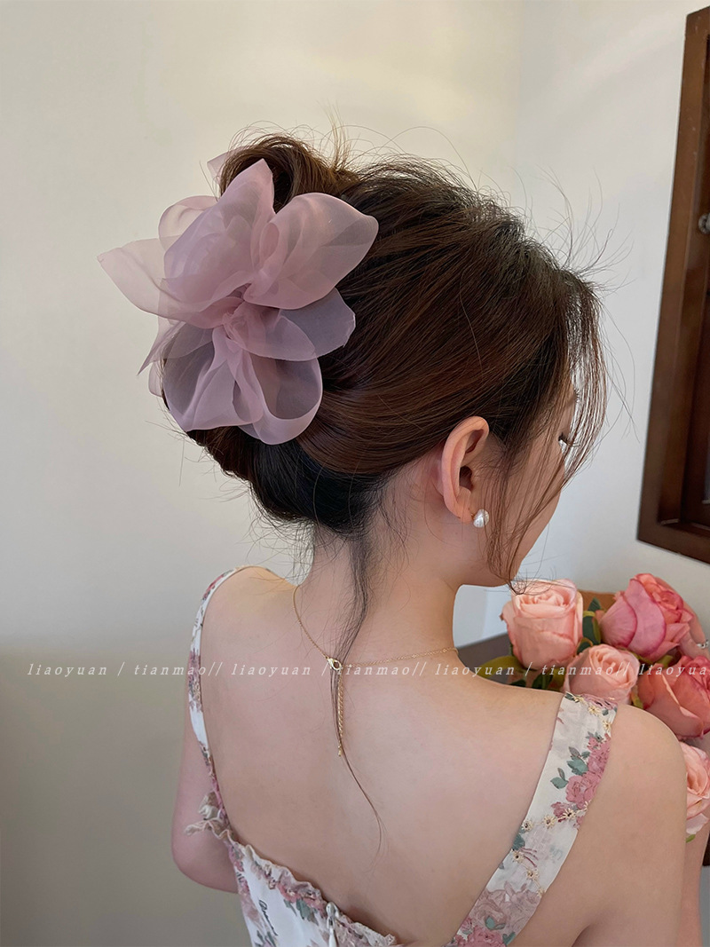 한국 스위트 메쉬 Tulle 여성용 빅 보우 헤어 클로 - Women'S Fashion Korea 리뷰 및 가격