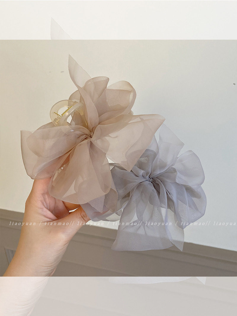 한국 스위트 메쉬 Tulle 여성용 빅 보우 헤어 클로 - Women'S Fashion Korea 리뷰 및 가격