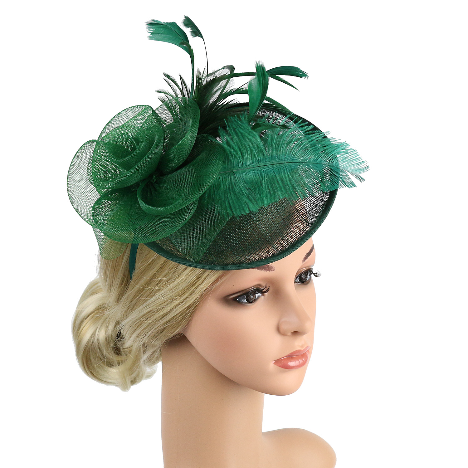 여성용 Ascot 매혹적인 모자 깃털 메쉬 머리띠, 클 - Women'S Fashion Kentucky Derby 리뷰 및 가격