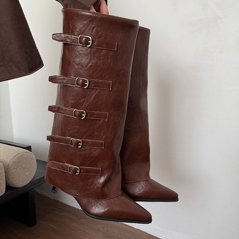 여성용 신상 가을/겨울 뾰족코 부츠, 패셔너블한 PU  - Women'S Fashion Knee High Boots 리뷰 및 가격