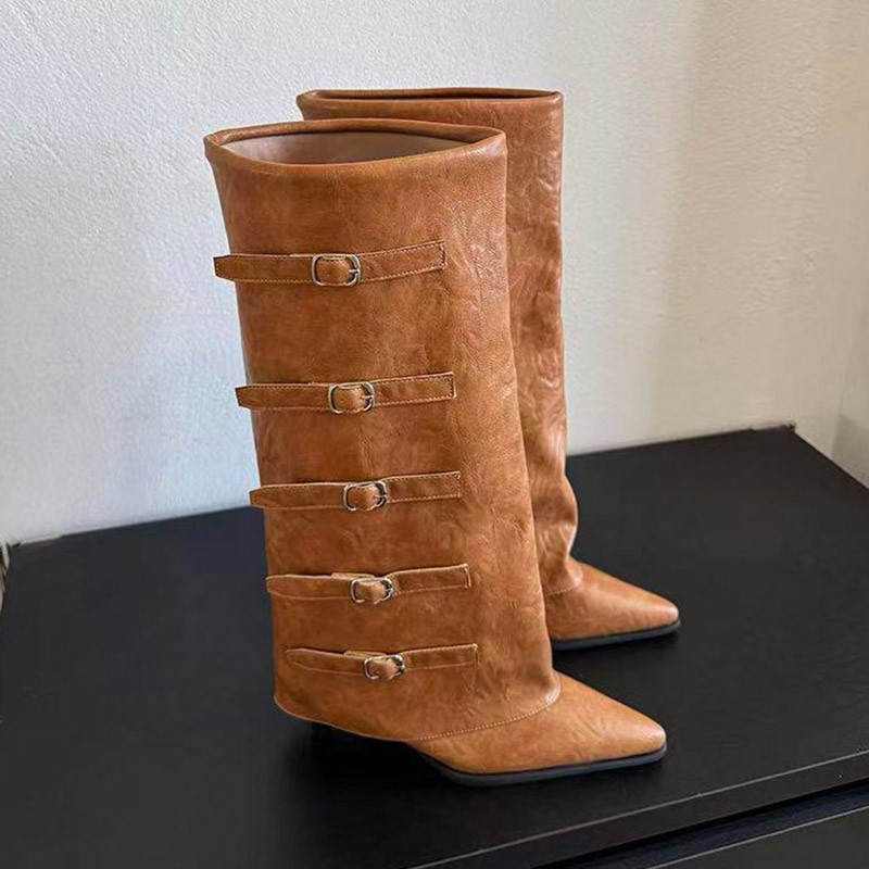 여성용 신상 가을/겨울 뾰족코 부츠, 패셔너블한 PU  - Women'S Fashion Knee High Boots 리뷰 및 가격
